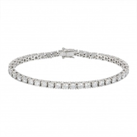 White Gold Diamond Line Bracelet 6.45ct